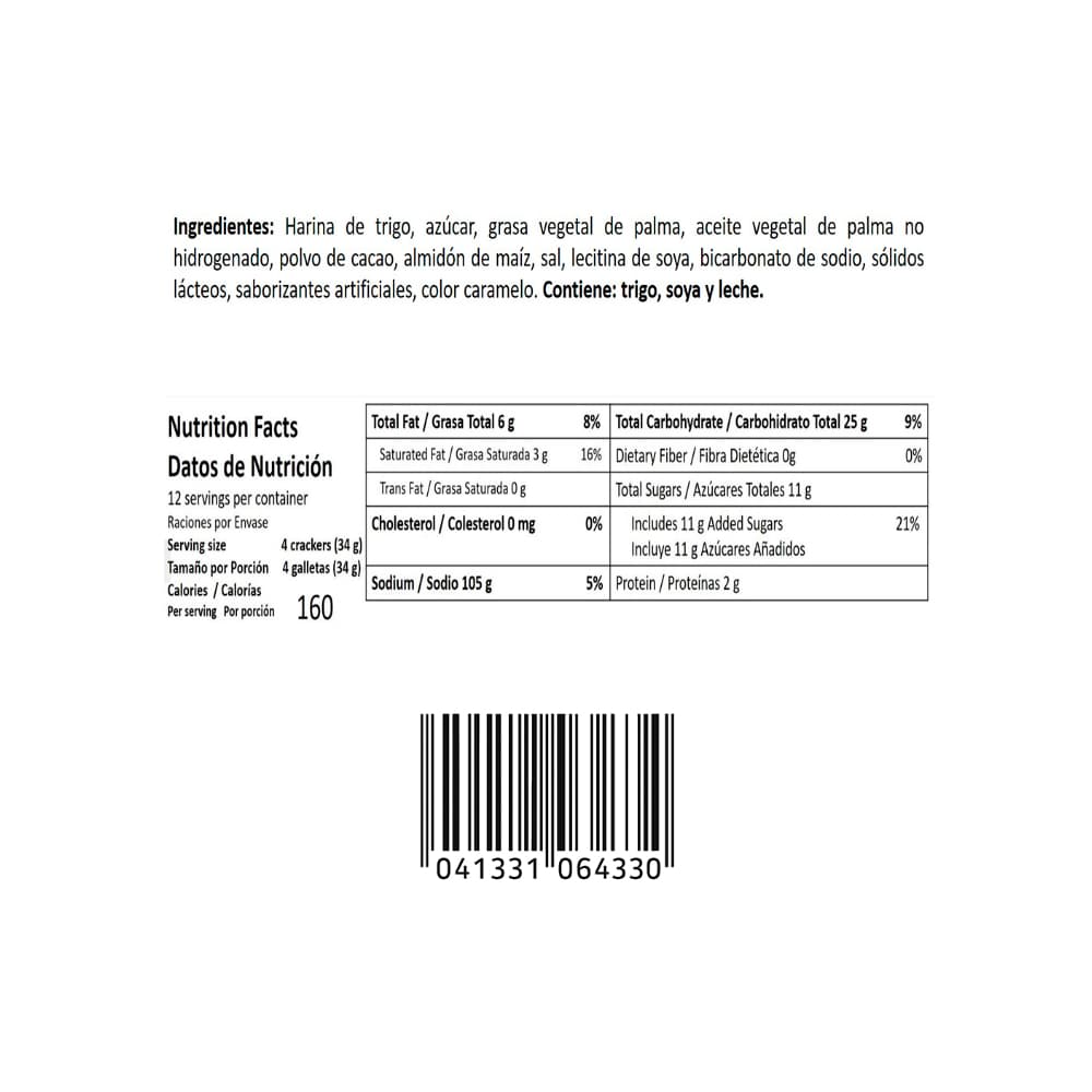 Galletas de chocolate rellenas con crema sabor a vainilla Carnaval Goya (403 g / 14.2 oz) - 3