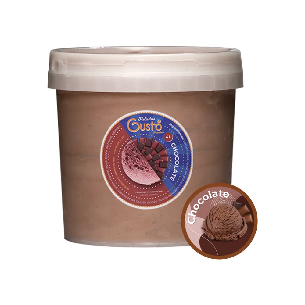 Helado Premium de chocolate Gustó (4 L) - 2