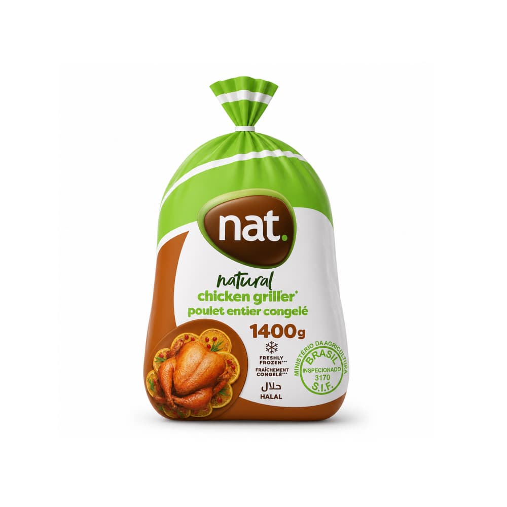 Pollo entero sin menudos Nat (1.4 kg / 3.08 lb)