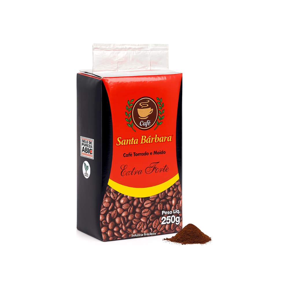 Café tostado y molido extra fuerte Santa Bárbara (250 g / 8.8 oz)