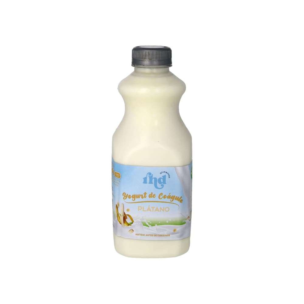 Yogurt probiótico de coágulo sabor plátano RHD (1 L)