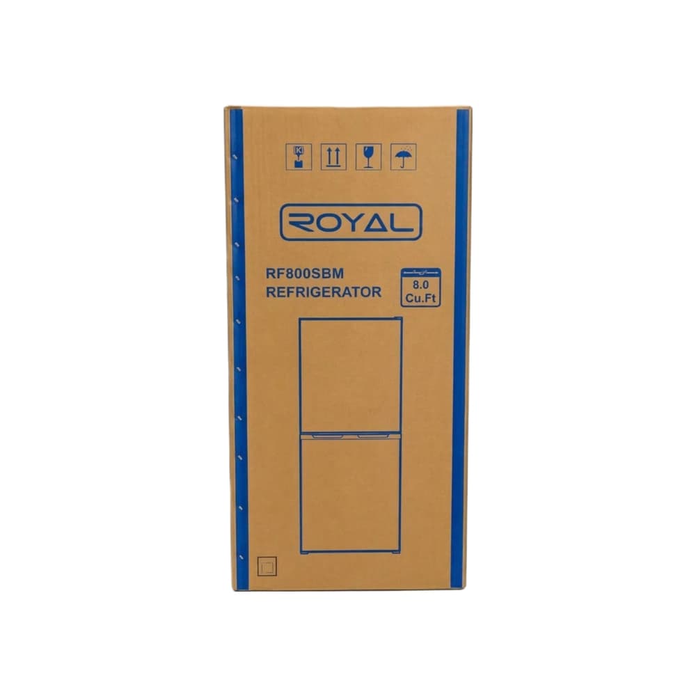 Refrigerador de 226 L / 8 pies cúbicos gris con dos puertas negras Royal RF800SBM - 4