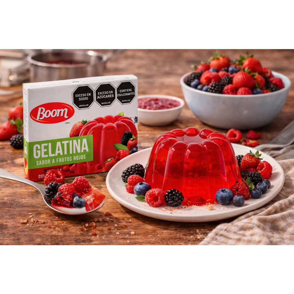 Gelatina sabor a frutos rojos Boom (40 g / 1.4 oz) - 4