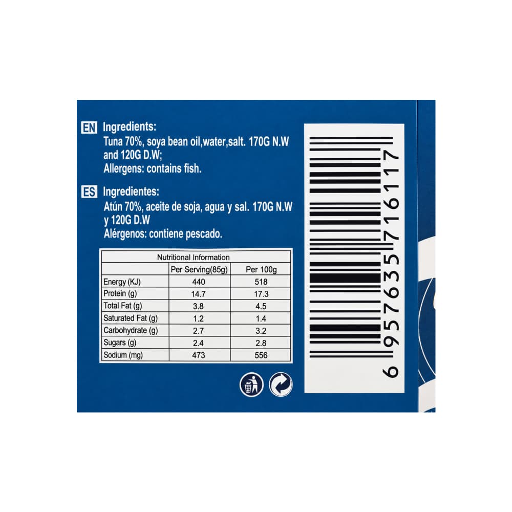Atún lomitos en aceite Lucy (170 g / 5.99 oz) - 5