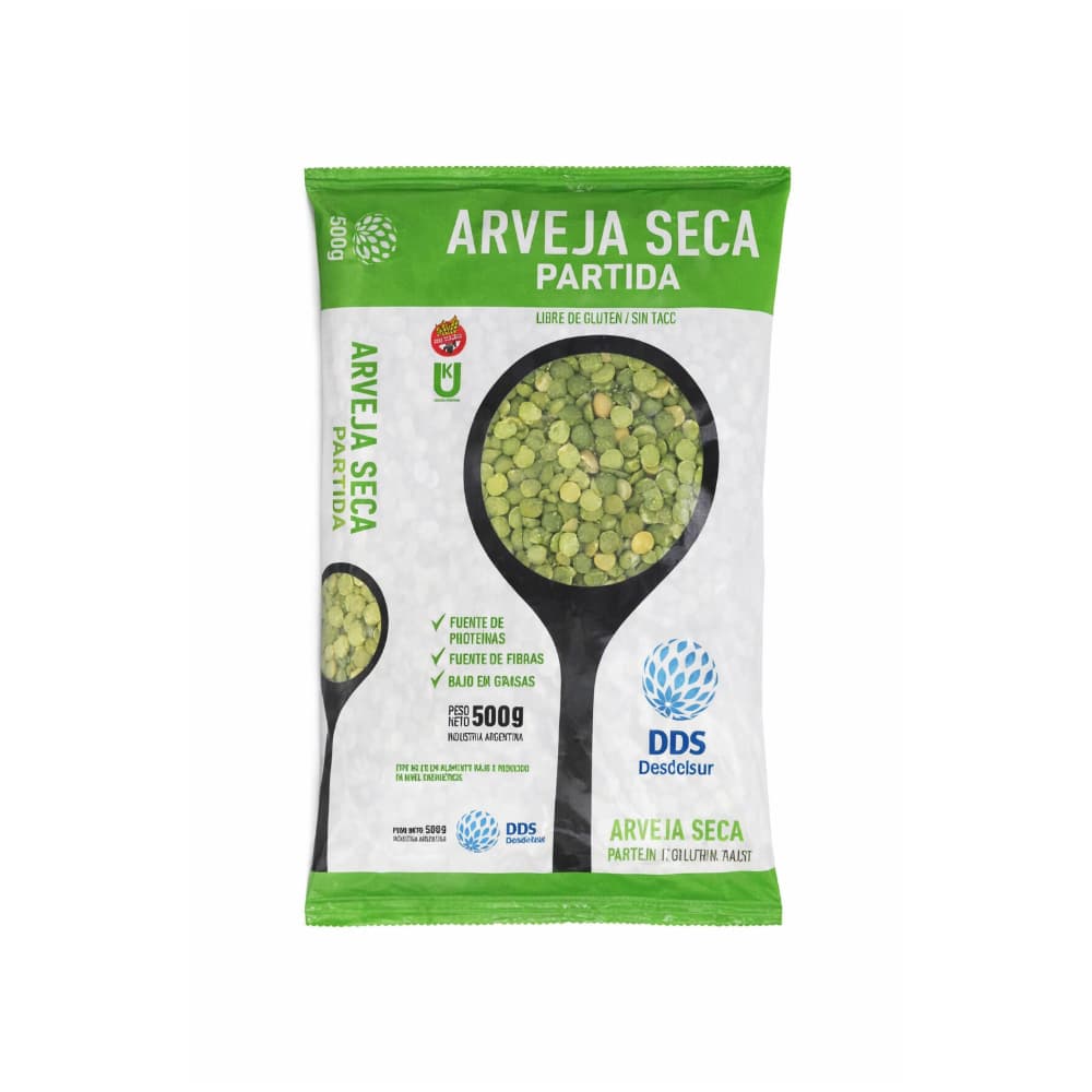 Chícharos verdes partidos DDS Desdelsur (500 g / 1.10 lb)