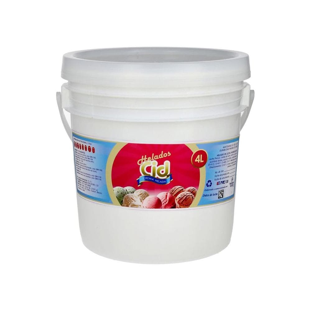 Helado sabor dulce de leche CID (4 L)