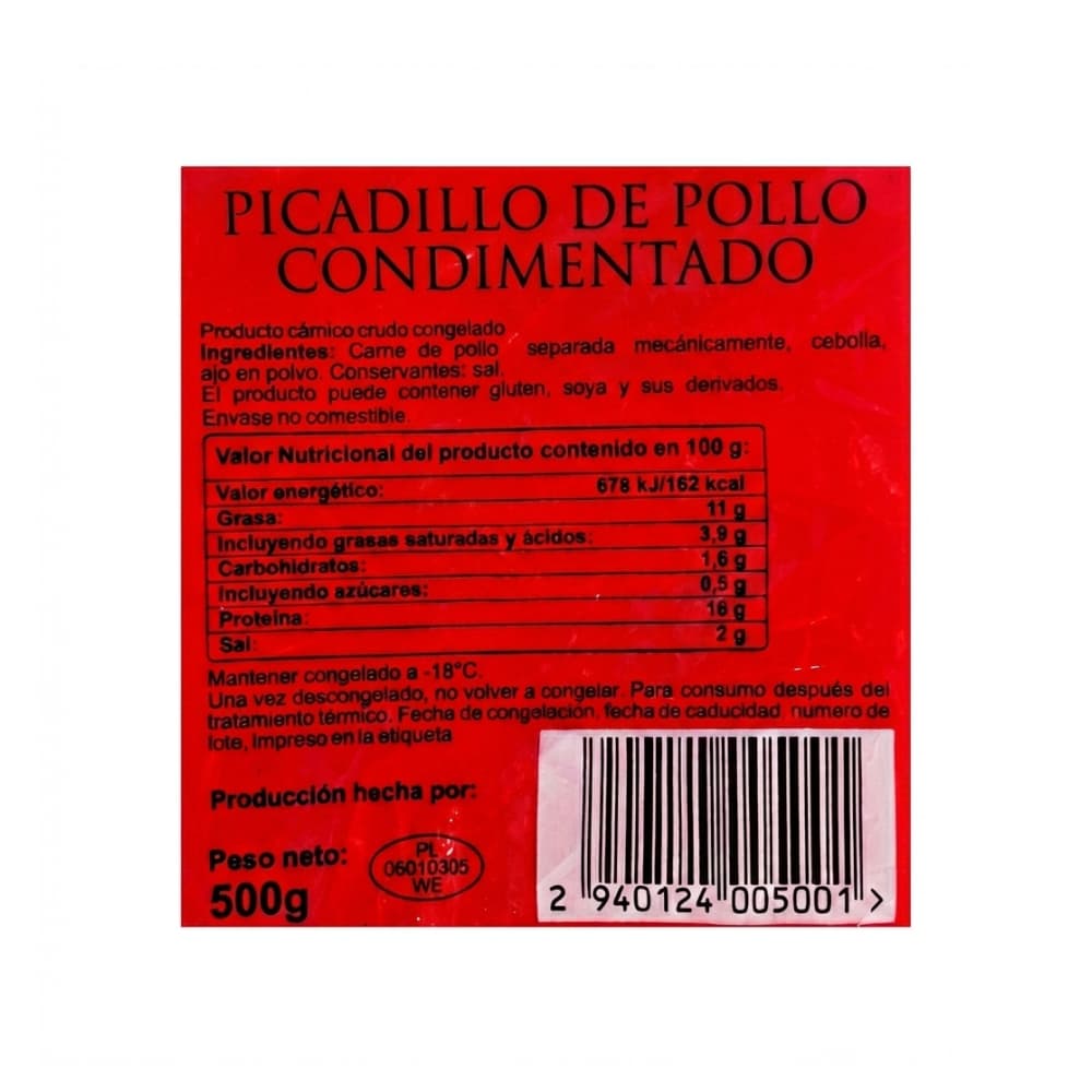 Carne mecánicamente separada de pollo condimentada Polskamp (500 g / 1.1 lb) - 3