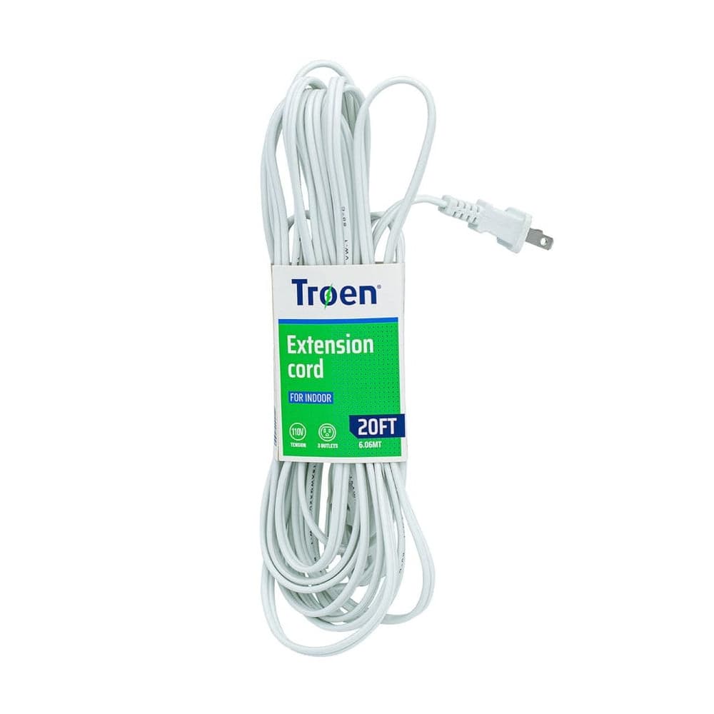 Extensión eléctrica de 6 m color blanca para interiores Troen - 4