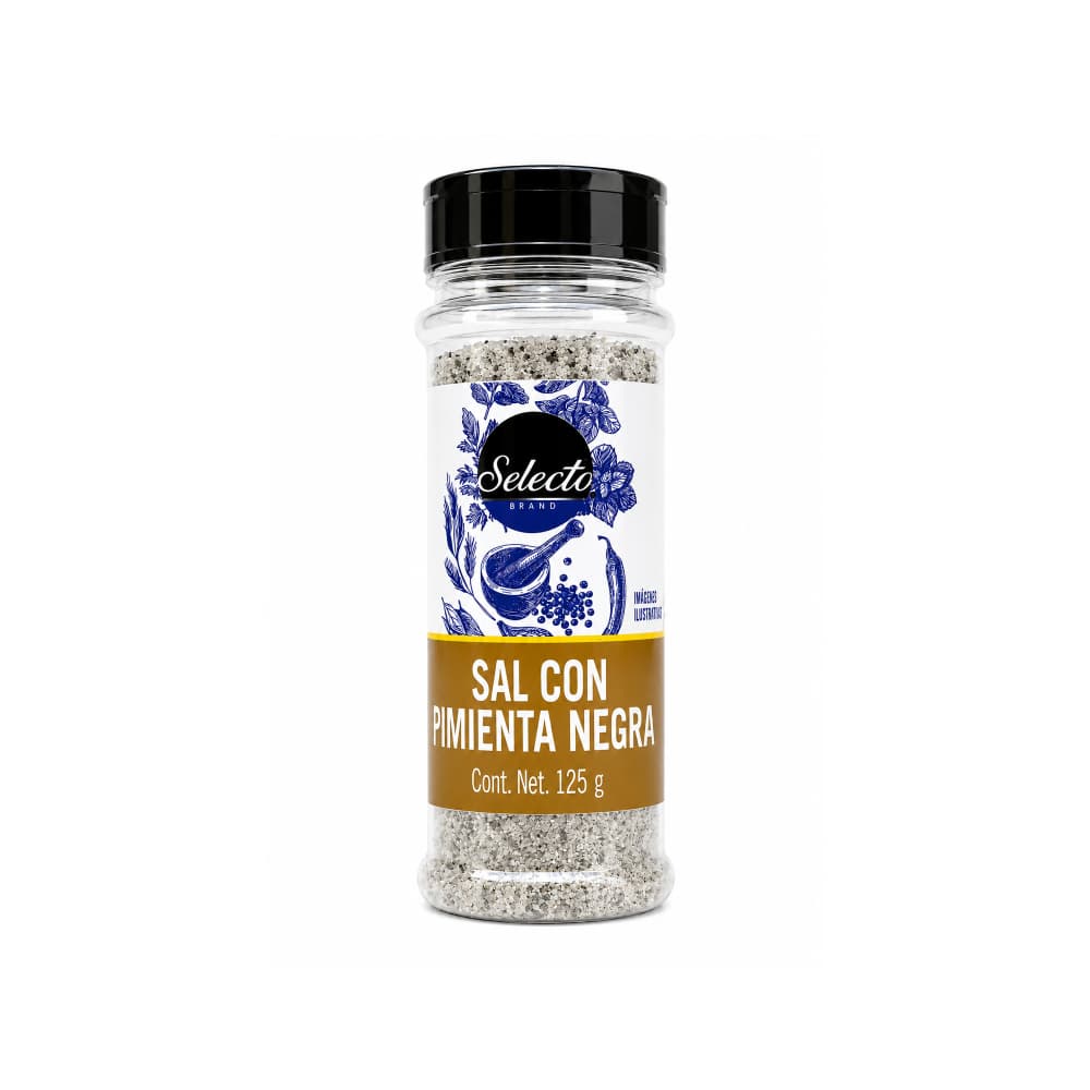 Sal con pimienta negra Selecto Brand (125 g / 4.41 oz)