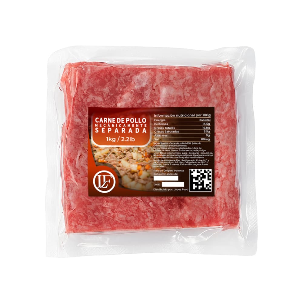 Carne de pollo mecánicamente separada LF (1 kg / 2.2 lb)