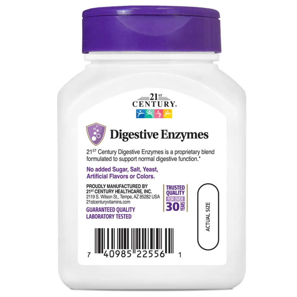 Enzimas digestivas 21st Century (60 cápsulas) - 3