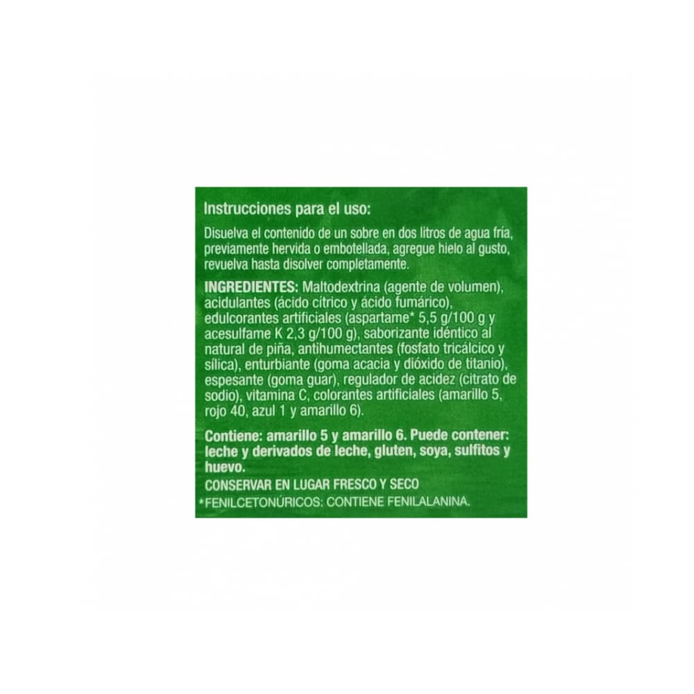Refresco instantáneo sabor piña Zuko (104 g / 3.66 oz) - 5
