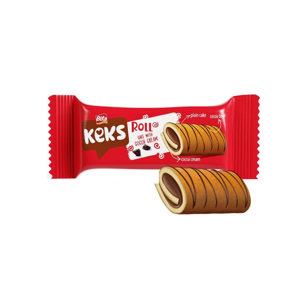 Tortas rollo con crema de cacao Keks Bifa (50 g / 1.76 oz)