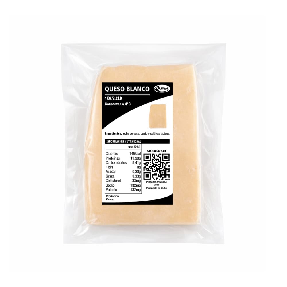 Queso blanco Jimm (1 kg / 2.2 lb)