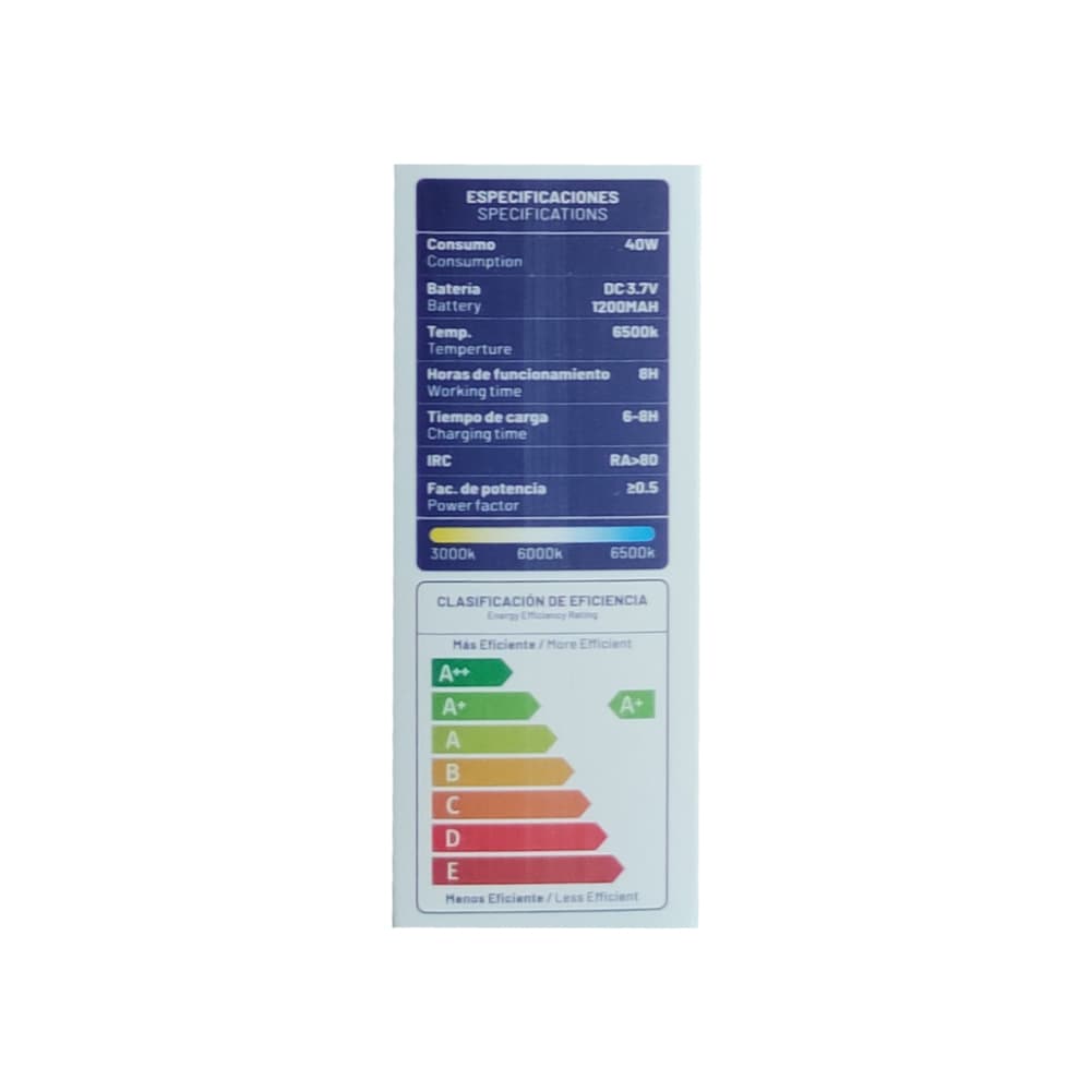 Lámpara Led recargable 40 W Angell Light - 3