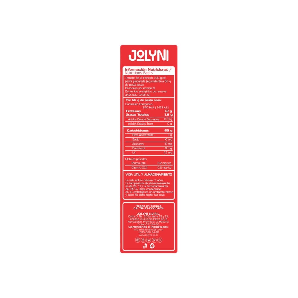 Pastas cortas - codo Coquilletes Jolyni (500 g / 1.10 lb) - 3