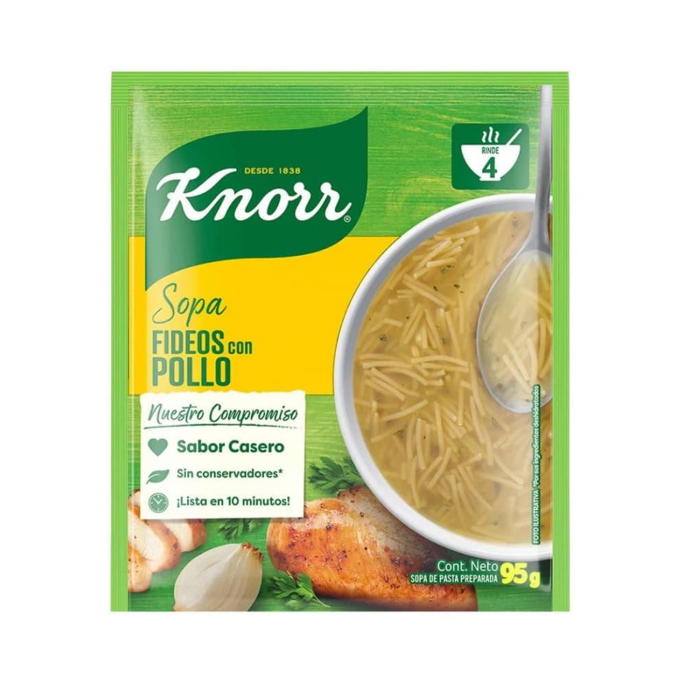 Sopa de fideo con pollos Knorr (95 g / 3.35 oz)
