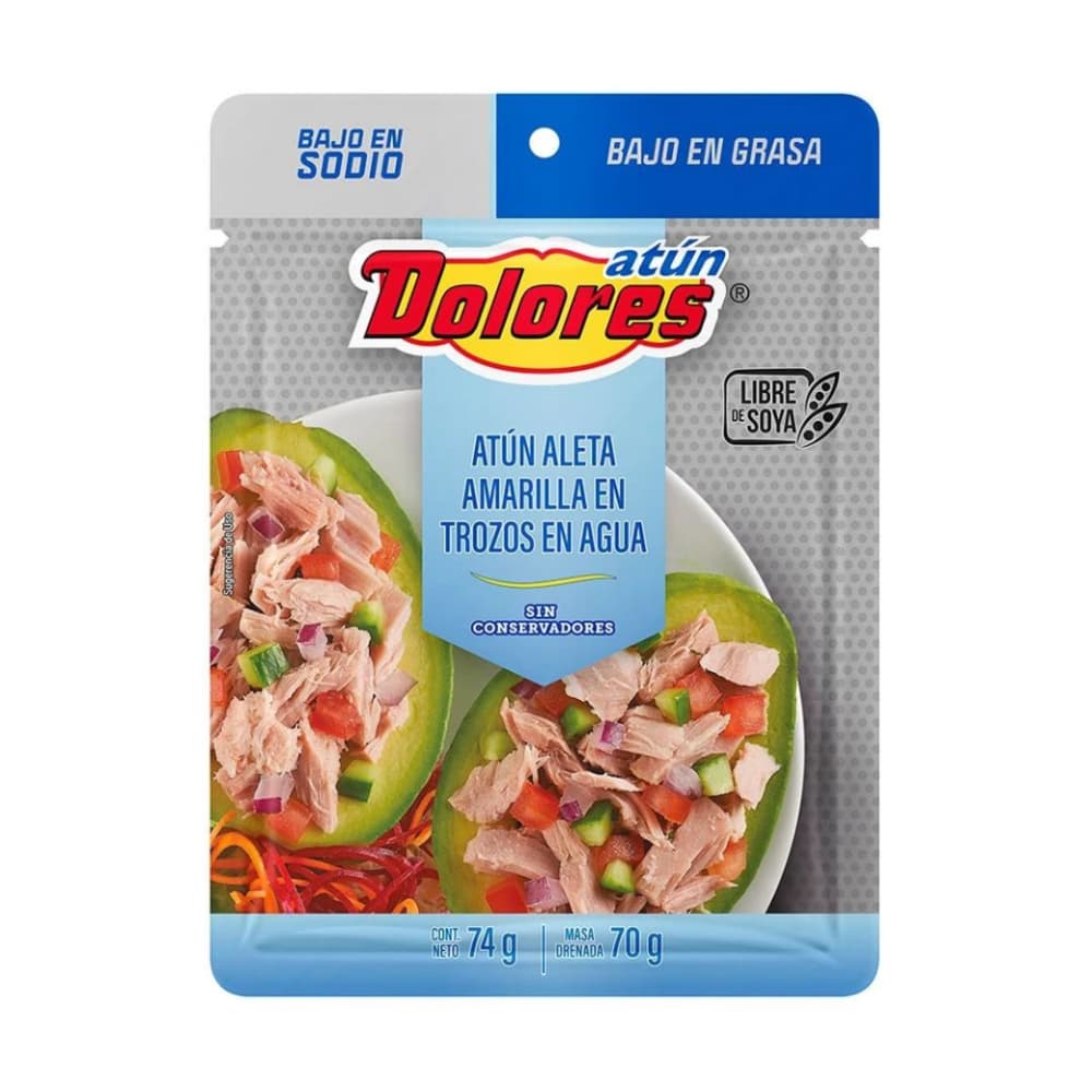 Atún aleta amarilla en trozos en agua Dolores (74 g / 2.61 oz)