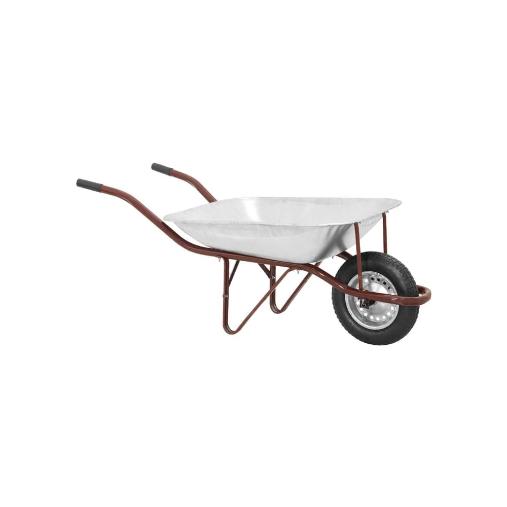 Carretilla galvanizada gris de carga cubo recto Vonder