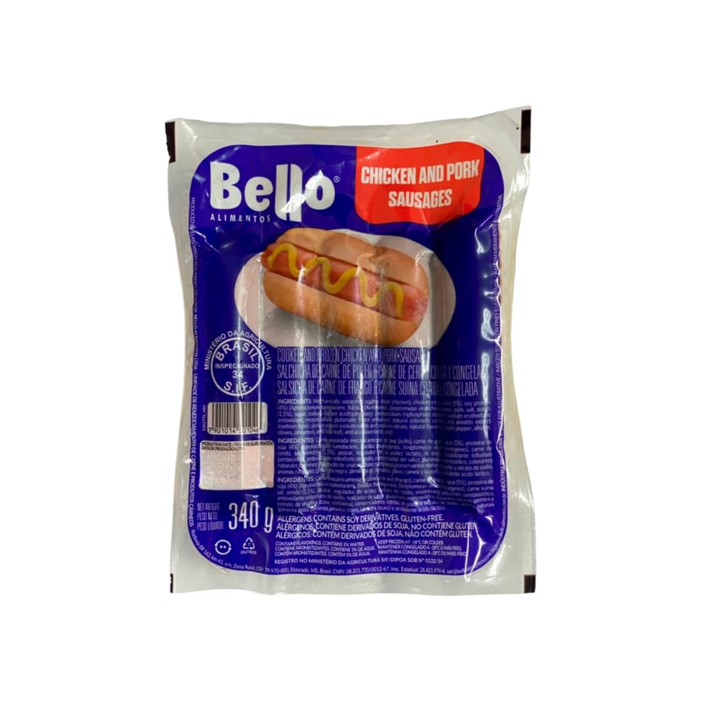 Salchicha mixta de pollo y cerdo Bello (340 g / 12 oz)