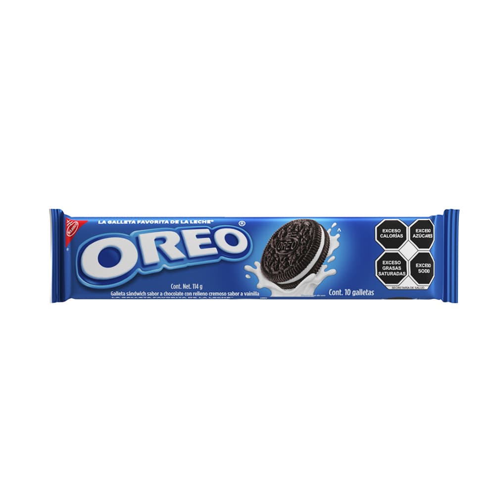 Galletas sándwich sabor a chocolate con relleno cremoso sabor vainilla Oreo (114 g / 4.02 oz)