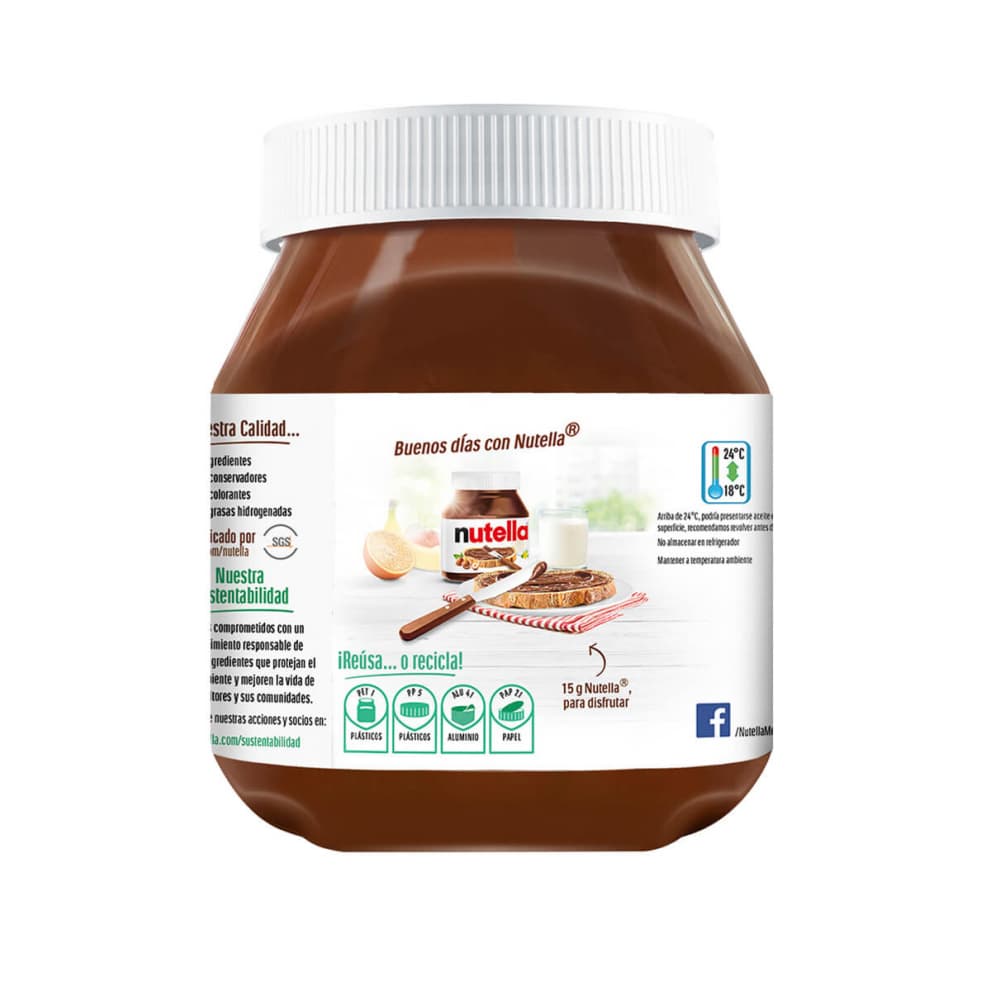 Crema de avellanas con cacao Nutella Ferrero (200 g / 7.05 oz) - 2
