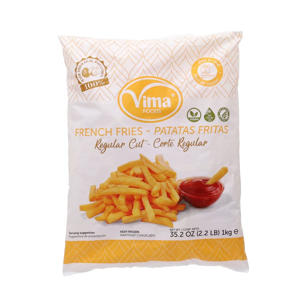 Patatas -papas- prefritas congeladas Vima Foods (1 kg / 2.2 lb)