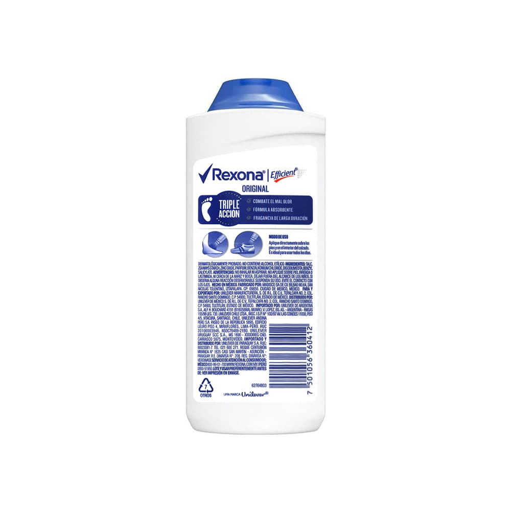 Talco desodorante para pies Rexona (100 g / 3.53 oz) - 4