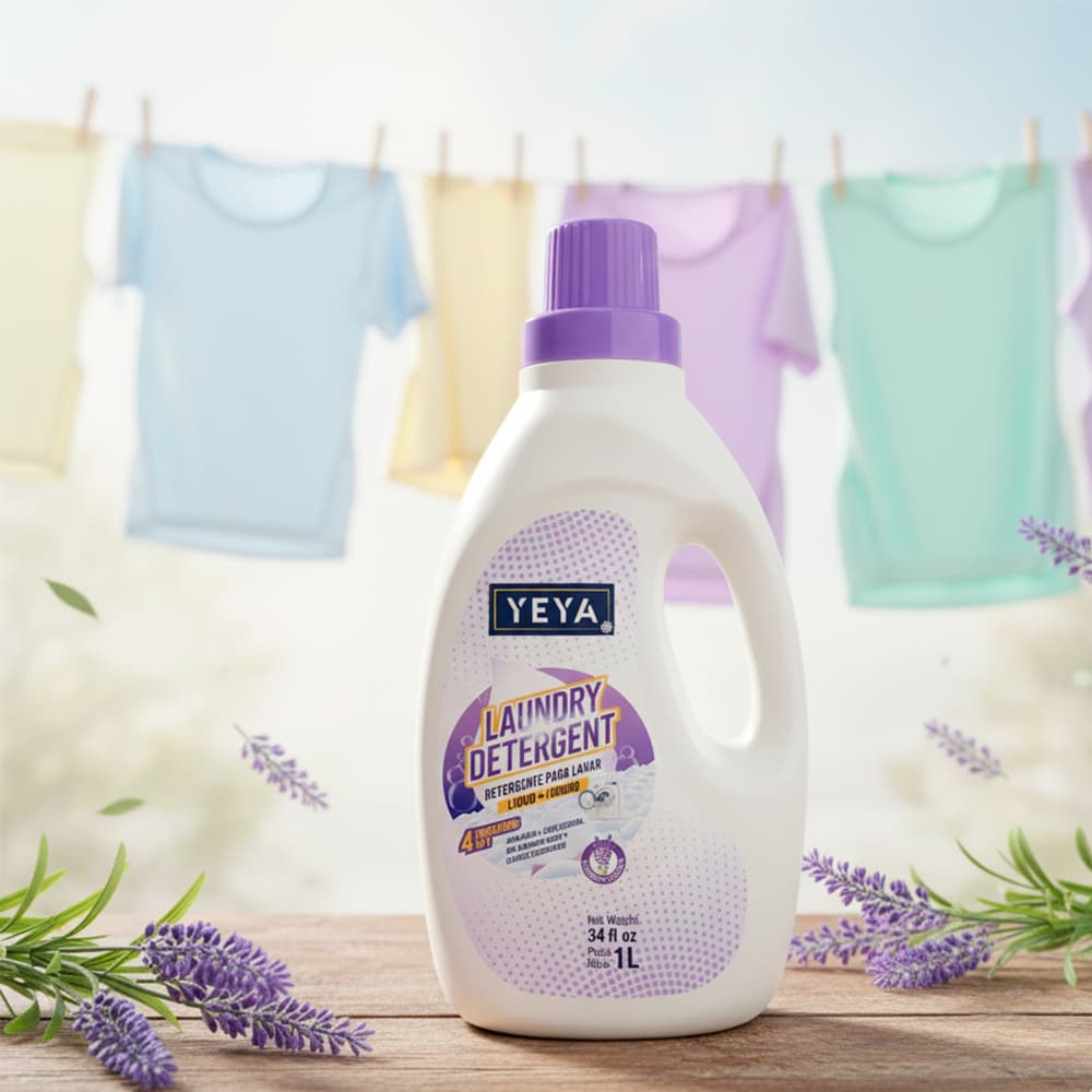 Detergente líquido para lavar con aroma a lavanda YEYA (1 L) - 2