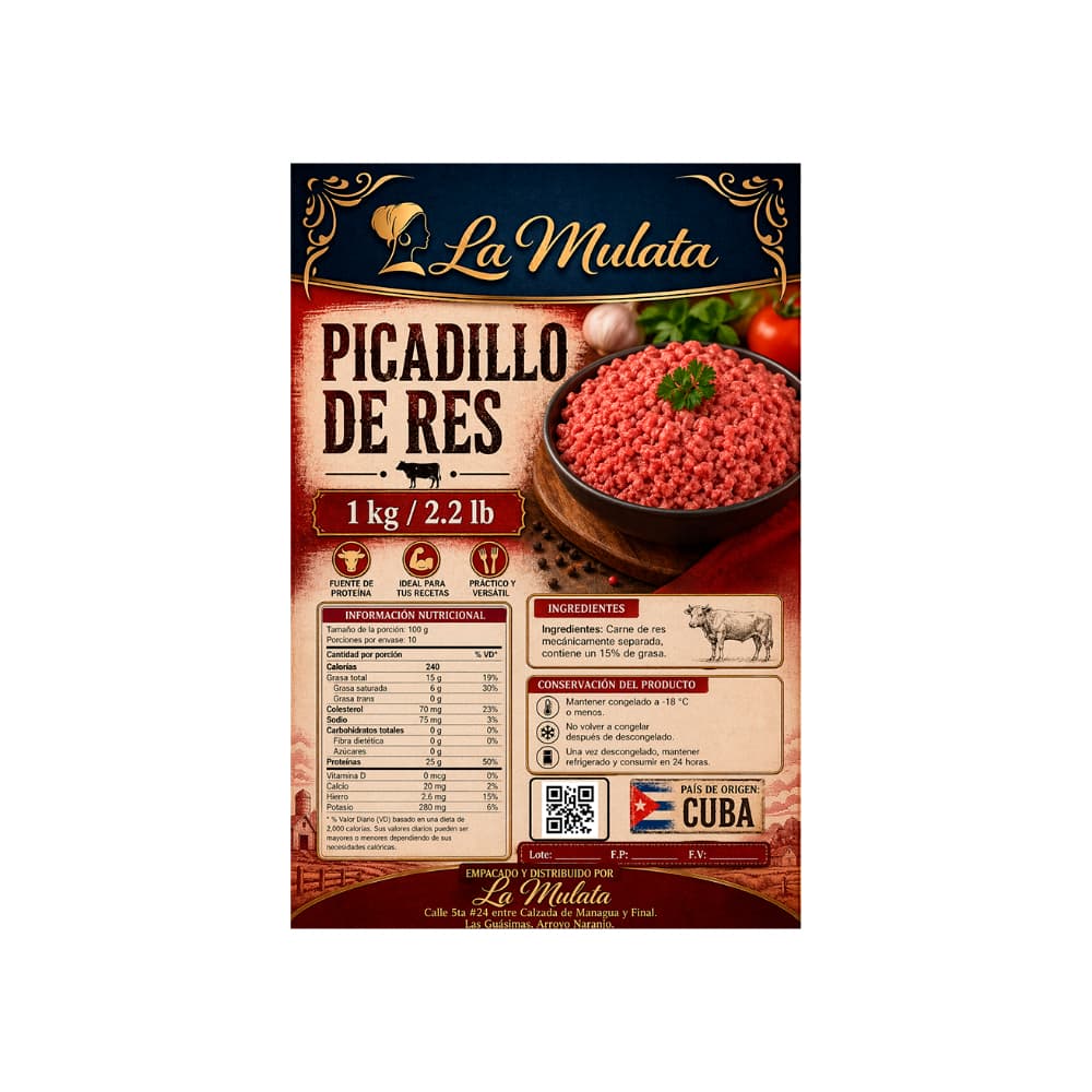 Picadillo de res La Mulata (1 kg / 2.2 lb) - 2