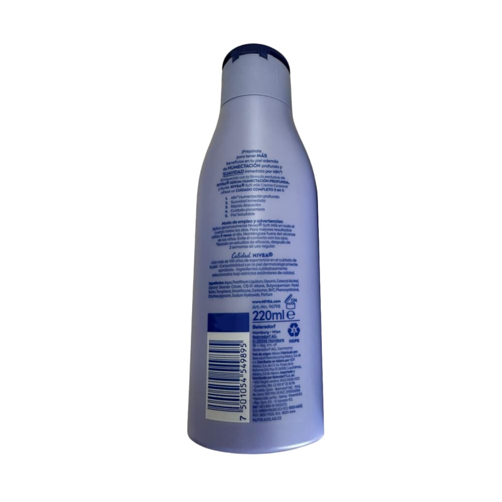 Crema corporal soft milk Nivea (220 ml) - 2