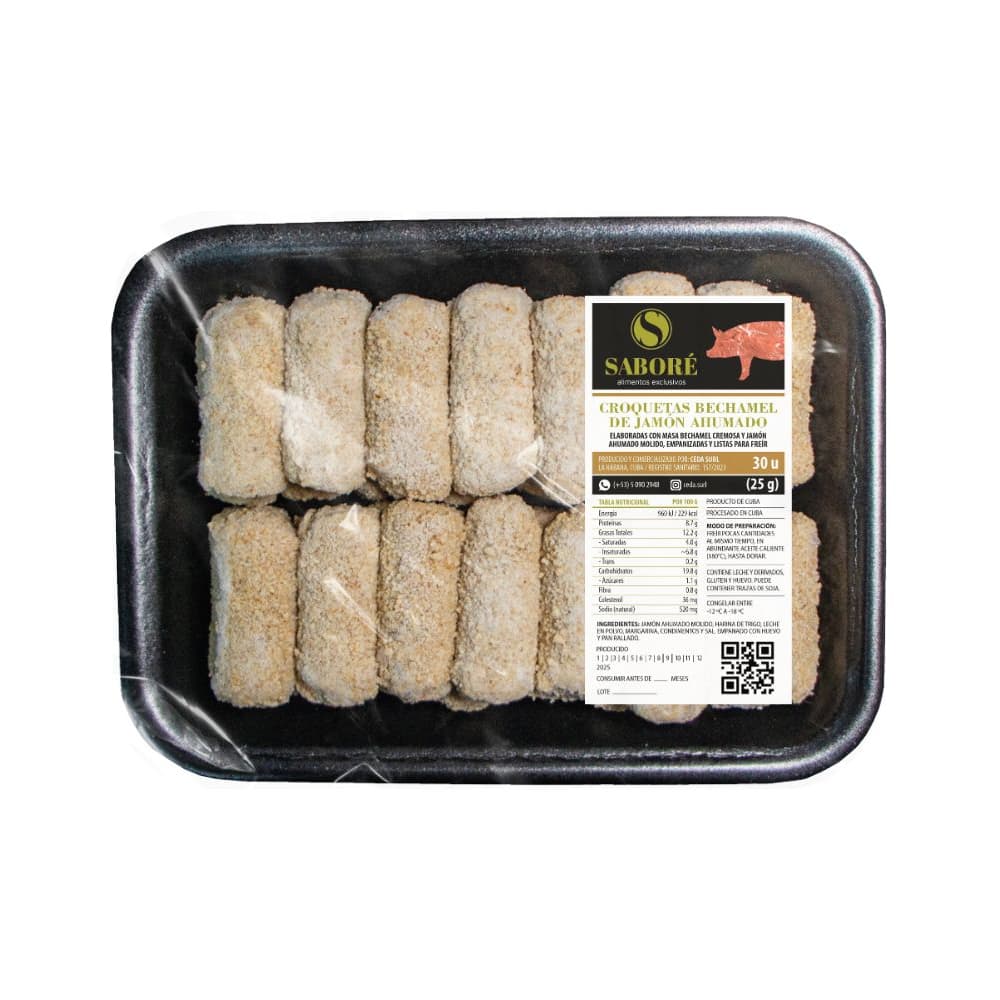 Croquetas bechamel de jamón ahumado Saboré (30 x 25 g)