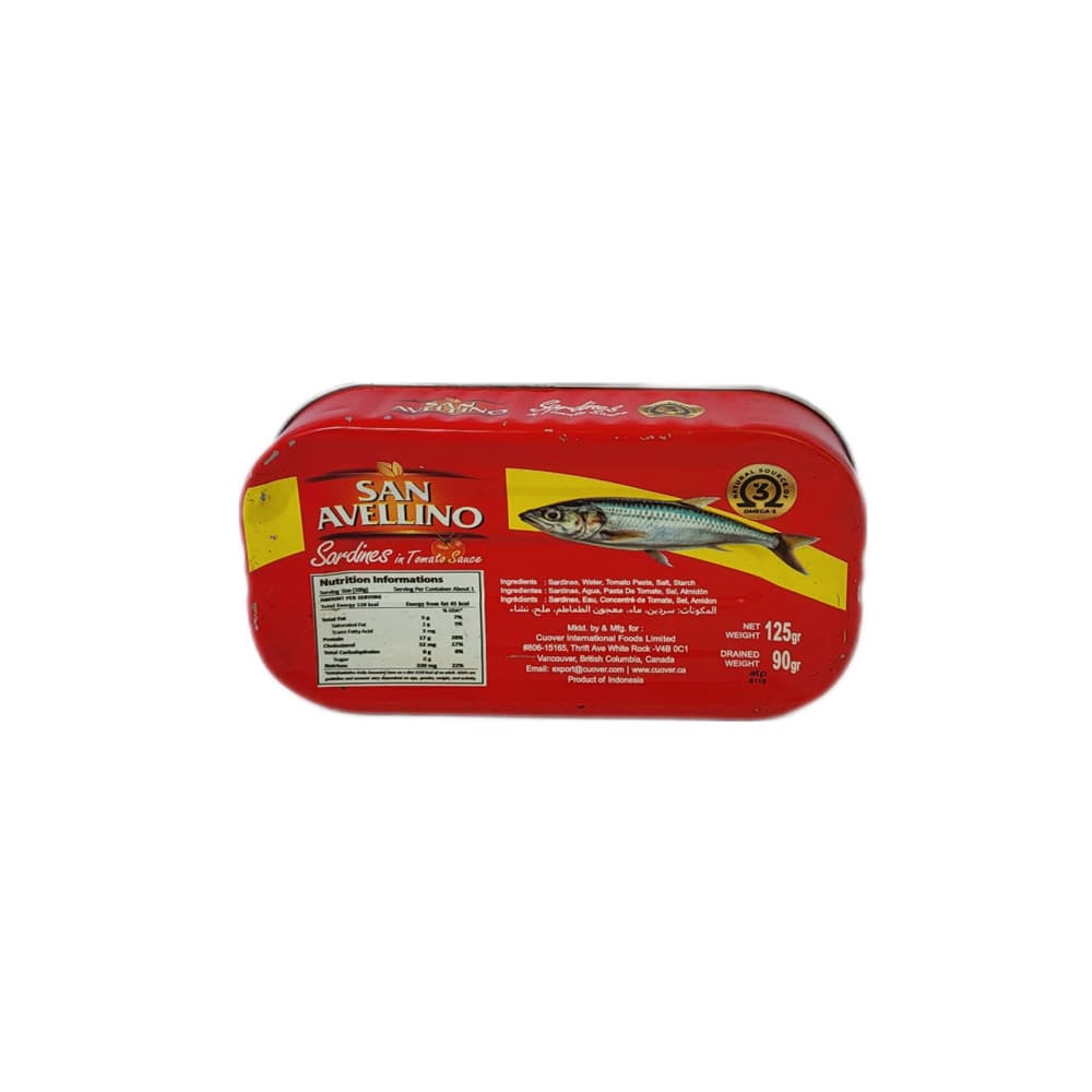 Sardinas en salsa de tomate San Avellino (125 g / 4.40 oz) - 2