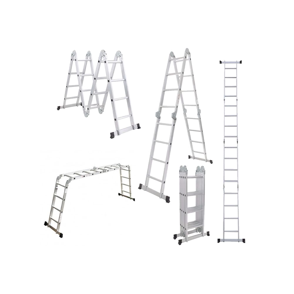Escalera multifuncional de aluminio reforzado de 4 secciones - 2