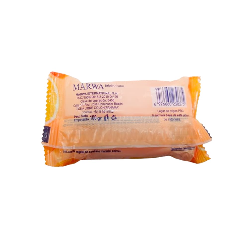 Jabón frutal con extracto de naranja Marwa (100 g / 3.5 oz) - 2
