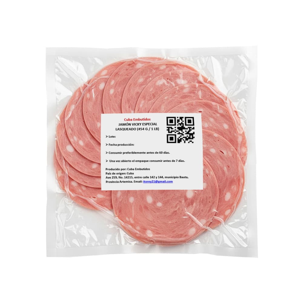 Jamón vicky especial lasqueado Cuba Embutidos (454 g / 1 lb) - 2
