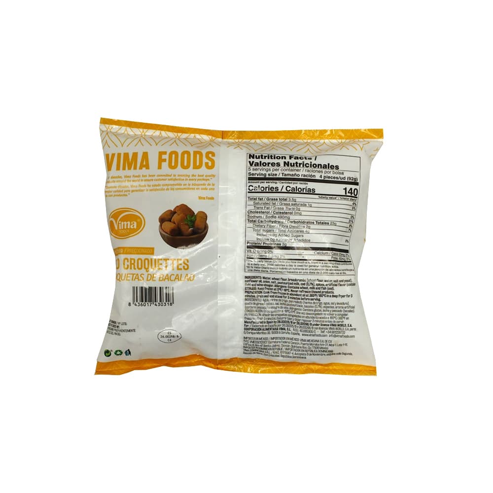 Croquetas de bacalao Vima Foods (500 g / 1.1 lb) - 2
