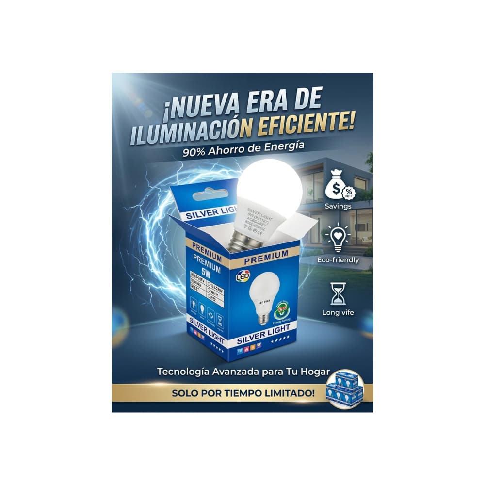 Bombilla LED Premium 5W Silver Light - 5
