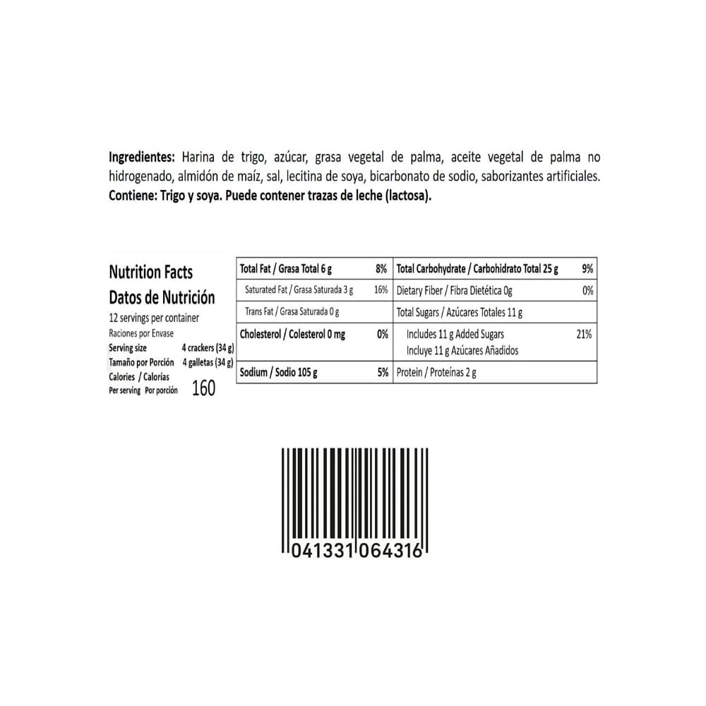Galletas de vainilla rellenas con crema sabor a vainilla Carnaval Goya (403 g / 14.2 oz) - 3