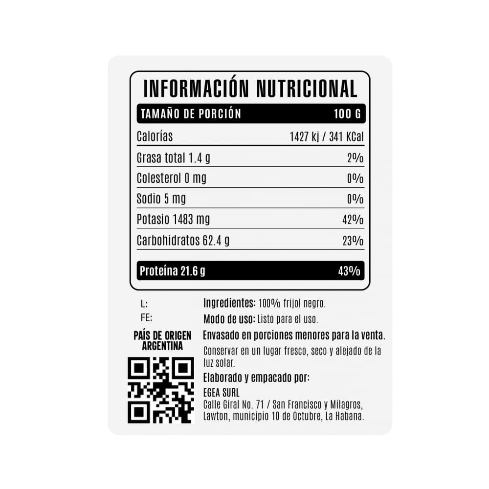 Frijoles negros Cosecha Real (454 g / 1 lb) - 4