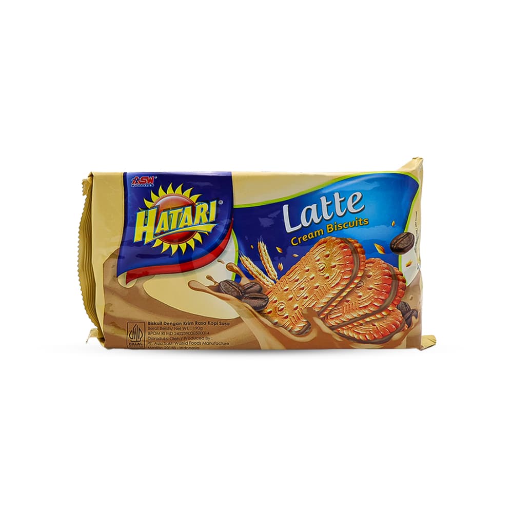Galletas con crema sabor latte Hatari (190 g / 6.70 oz)