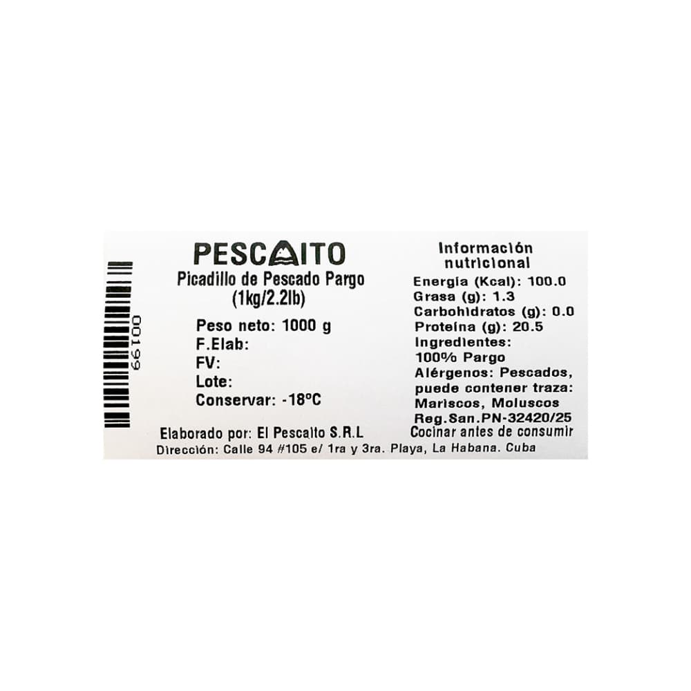 Picadillo de pescado pargo Pescaito (1 kg / 2.2 lb) - 4