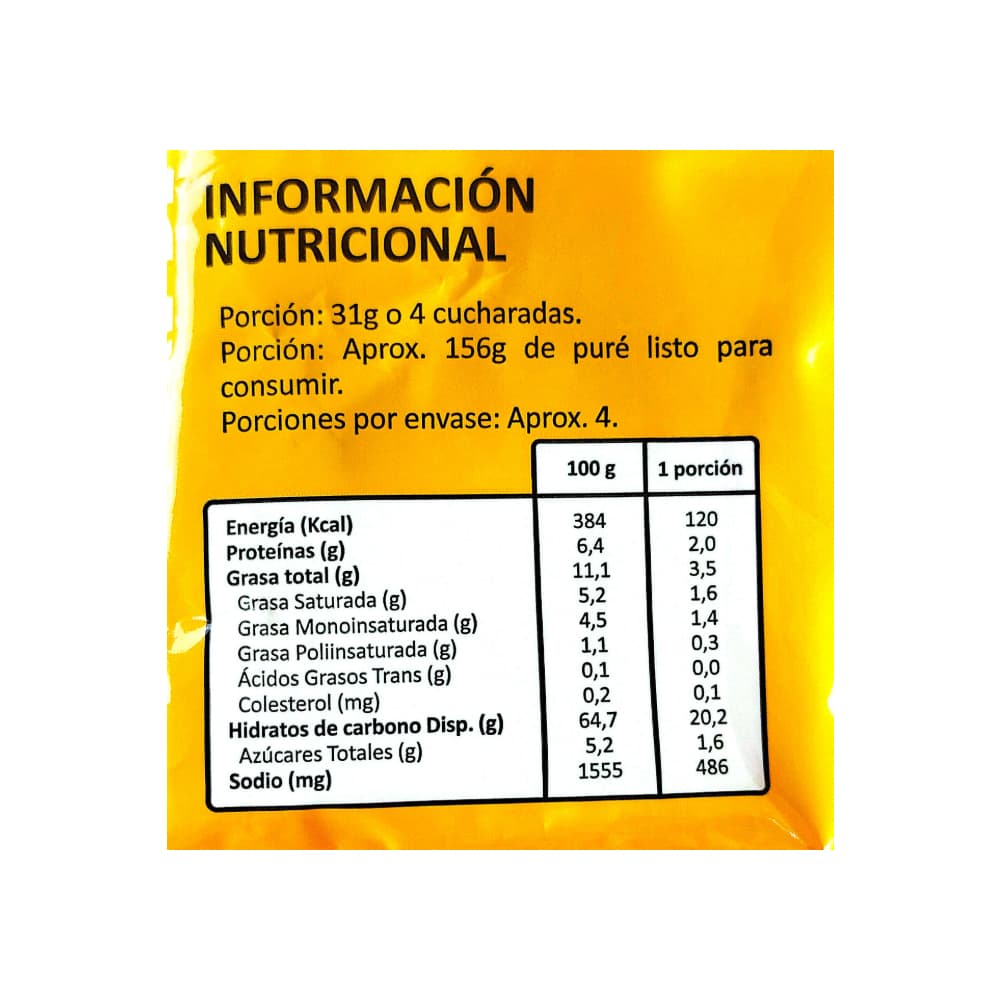 Pure de papas Fórmula Completa Macro Food (125 g / 4.4 oz) - 3