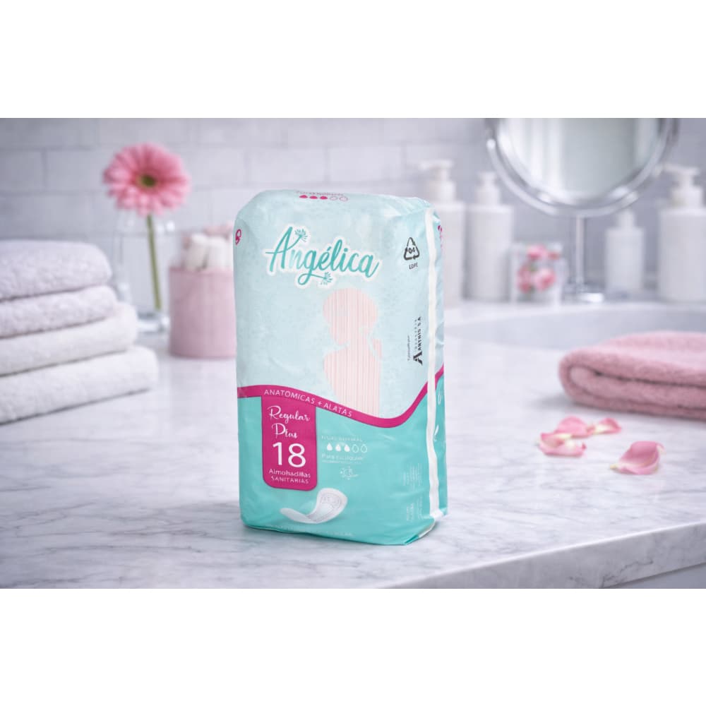 Almohadillas sanitarias anatómicas sin alas Angélica (18 U) - 5