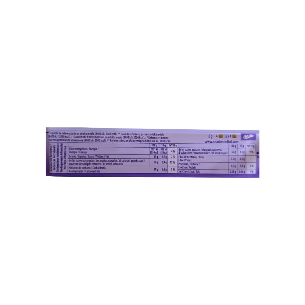 Tableta de chocolate con leche Milka (90 g / 3.17 oz) - 3