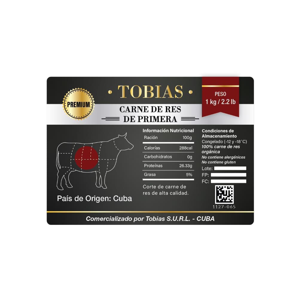 Carne de res de primera Tobías (1 kg / 2.2 lb) - 4