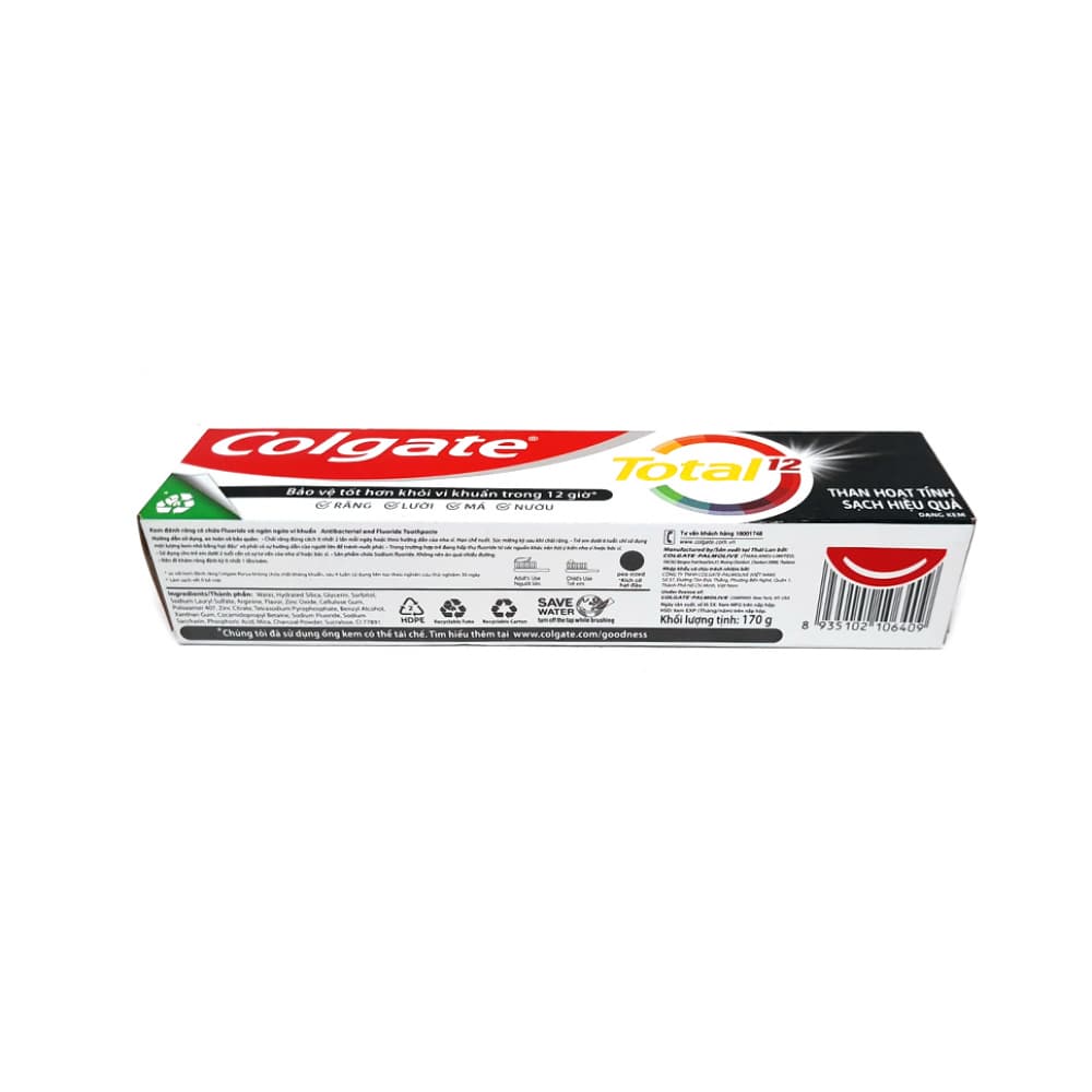 Pasta dental limpieza profunda carbón Total 12 Colgate (170 g / 5.99 oz) - 2