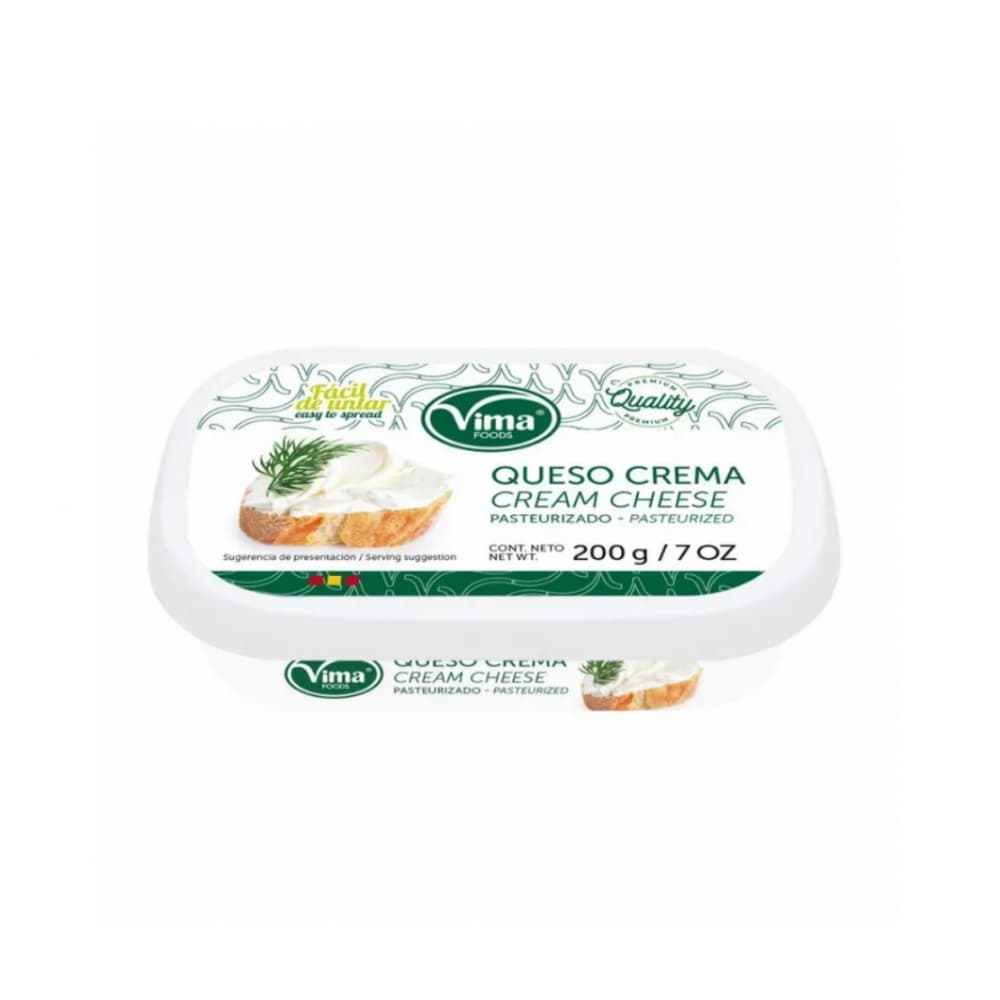 Queso crema pasteurizado Vima Foods (200 g / 7 oz)