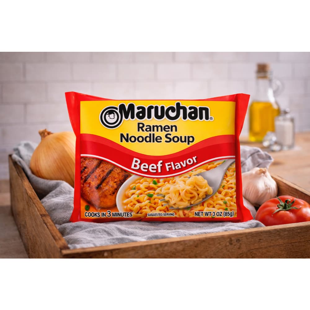 Sopa instantánea de fideos sabor carne de res Maruchan (85 g / 2.99 oz) - 4
