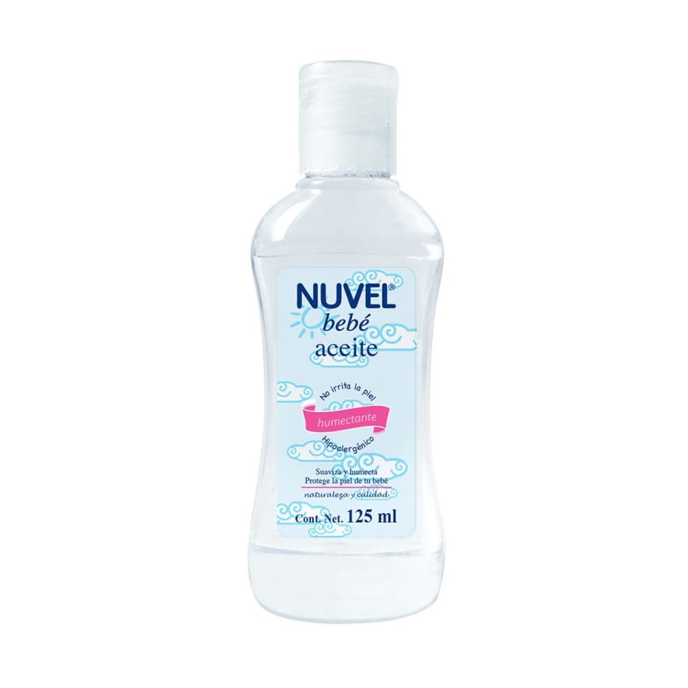 Aceite para bebé hipoalergénico humectante Nuvel (125 ml)